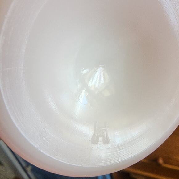 Vintage Hazel Atlas Ovide Pink Creamer Platonite Glass Very Pretty See Pictures - Picture 9 of 16